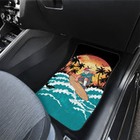Vintage Santa Claus Surfing Summer Car Mats Mele Kalikimaka i Iulai! LT9 - Polynesian Pride