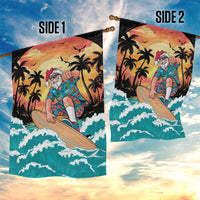 Vintage Santa Claus Surfing Summer Garden Flag Mele Kalikimaka i Iulai! LT9 - Polynesian Pride