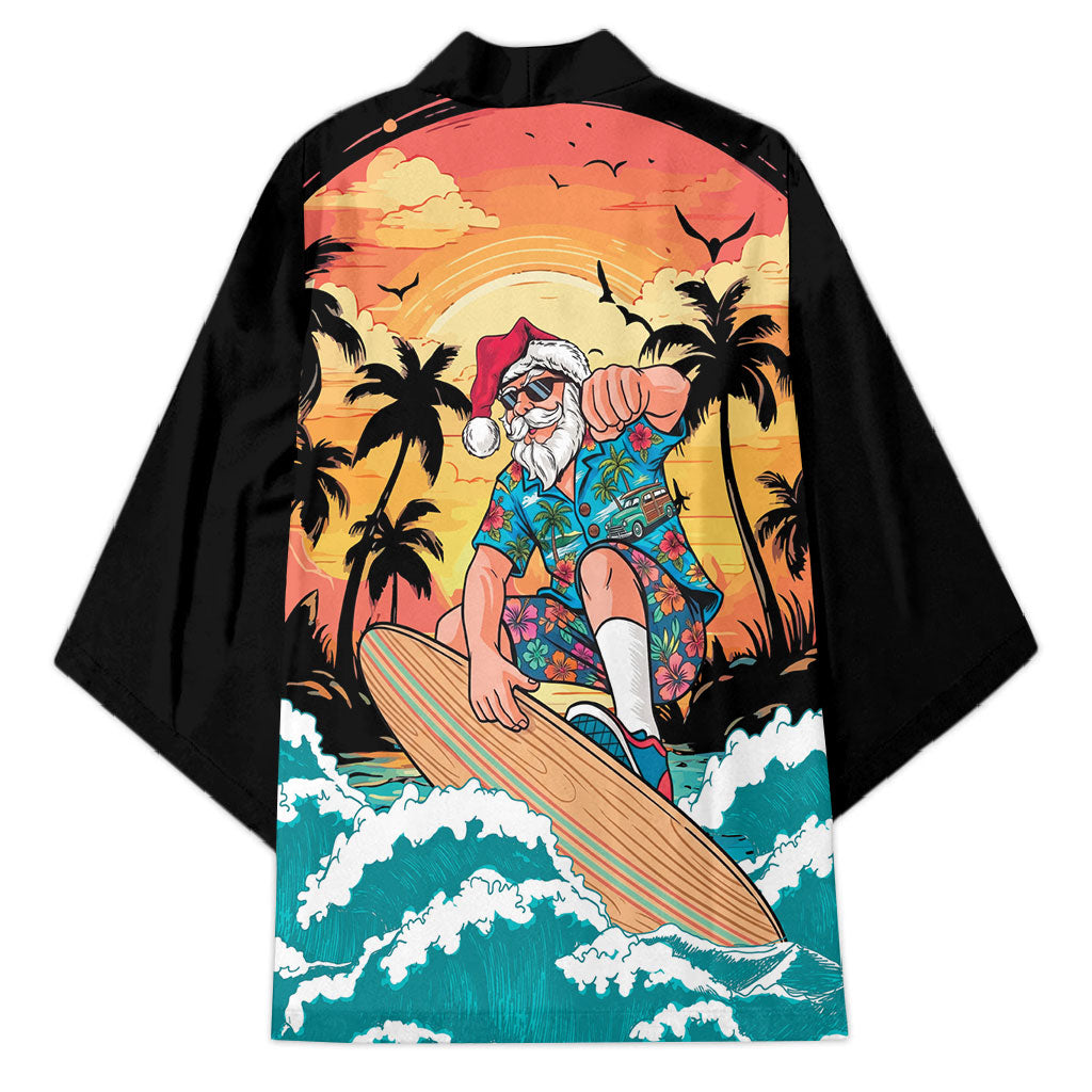 Vintage Santa Claus Surfing Summer Kimono Mele Kalikimaka i Iulai! LT9 - Polynesian Pride