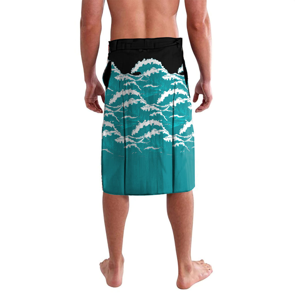 Vintage Santa Claus Surfing Summer Lavalava Mele Kalikimaka i Iulai! LT9 - Polynesian Pride
