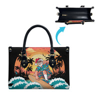 Vintage Santa Claus Surfing Summer Leather Bag Mele Kalikimaka i Iulai! LT9 - Polynesian Pride