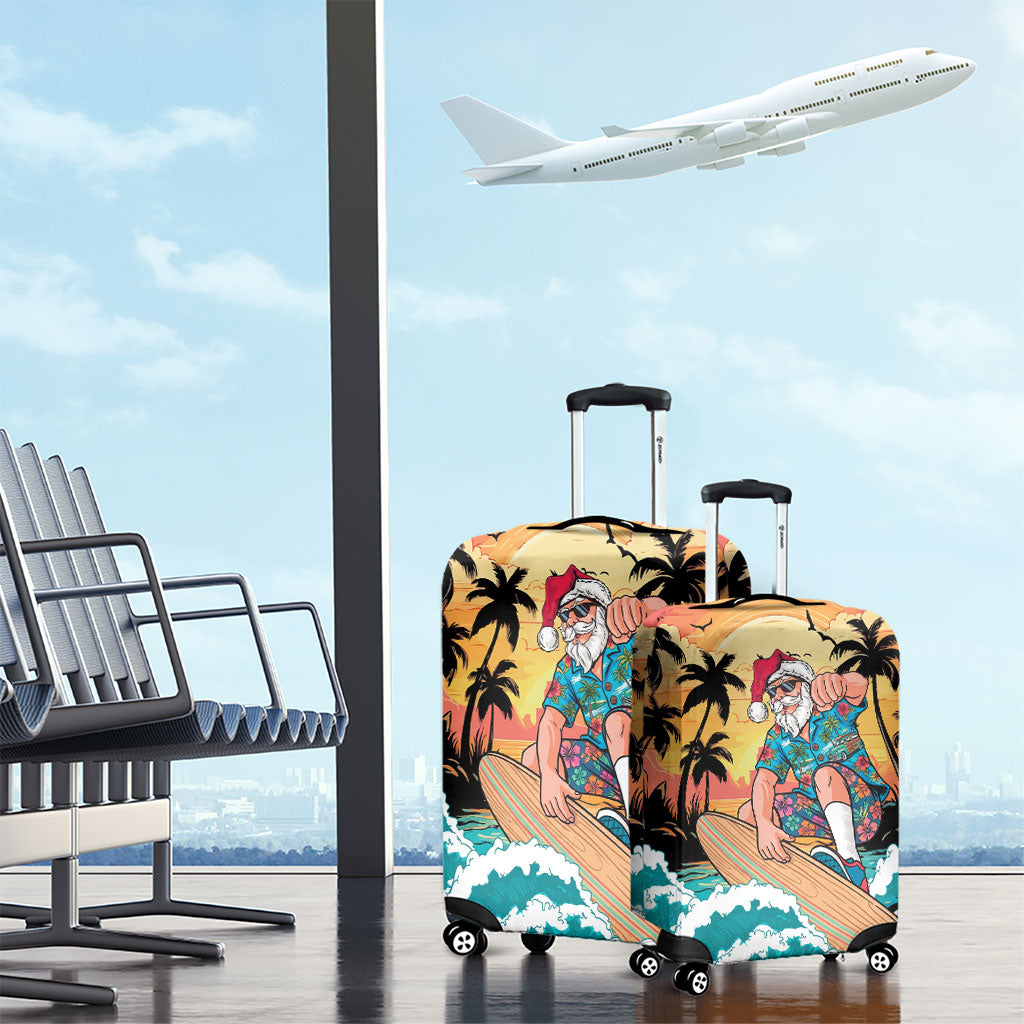 Vintage Santa Claus Surfing Summer Luggage Cover Mele Kalikimaka i Iulai! LT9 - Polynesian Pride