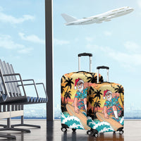 Vintage Santa Claus Surfing Summer Luggage Cover Mele Kalikimaka i Iulai! LT9 - Polynesian Pride