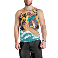 Vintage Santa Claus Surfing Summer Men Tank Top Mele Kalikimaka i Iulai! LT9 - Polynesian Pride