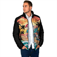Vintage Santa Claus Surfing Summer Padded Jacket Mele Kalikimaka i Iulai! LT9 - Polynesian Pride