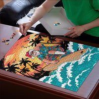 Vintage Santa Claus Surfing Summer Puzzle Mele Kalikimaka i Iulai! LT9 - Polynesian Pride