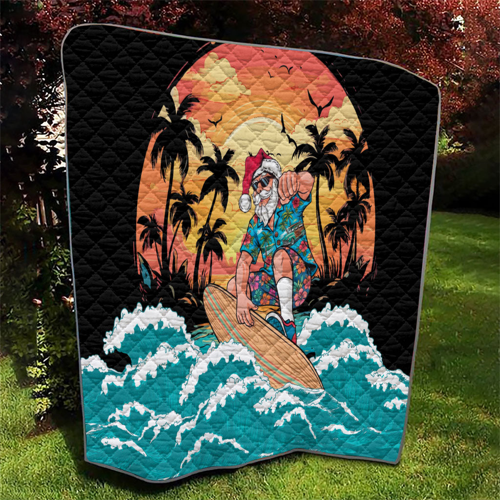 Vintage Santa Claus Surfing Summer Quilt Mele Kalikimaka i Iulai! LT9 - Polynesian Pride