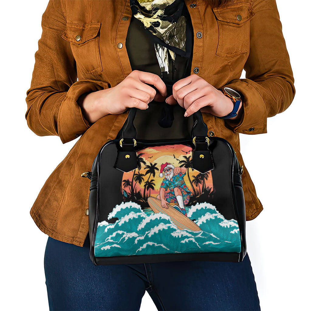 Vintage Santa Claus Surfing Summer Shoulder Handbag Mele Kalikimaka i Iulai! LT9 - Polynesian Pride