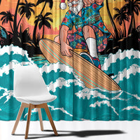 Vintage Santa Claus Surfing Summer Window Curtain Mele Kalikimaka i Iulai! LT9 - Polynesian Pride