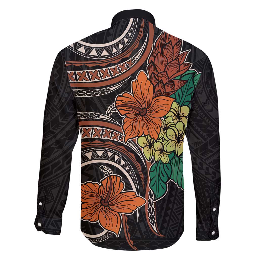 Vintage Hibiscus Pacific Floral Family Matching Short Sleeve Bodycon Dress and Hawaiian Shirt