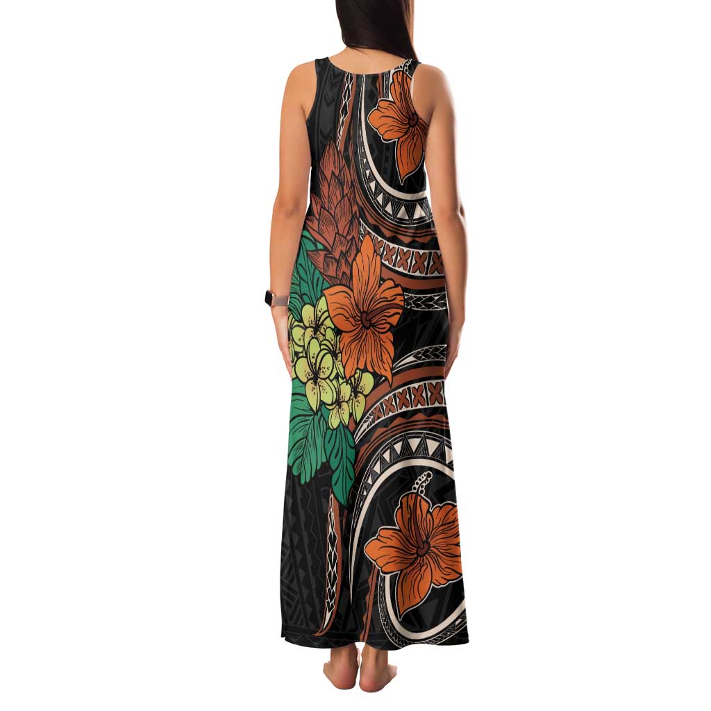 Vintage Hibiscus Pacific Floral Family Matching Tank Maxi Dress and Hawaiian Shirt LT9 - Polynesian Pride