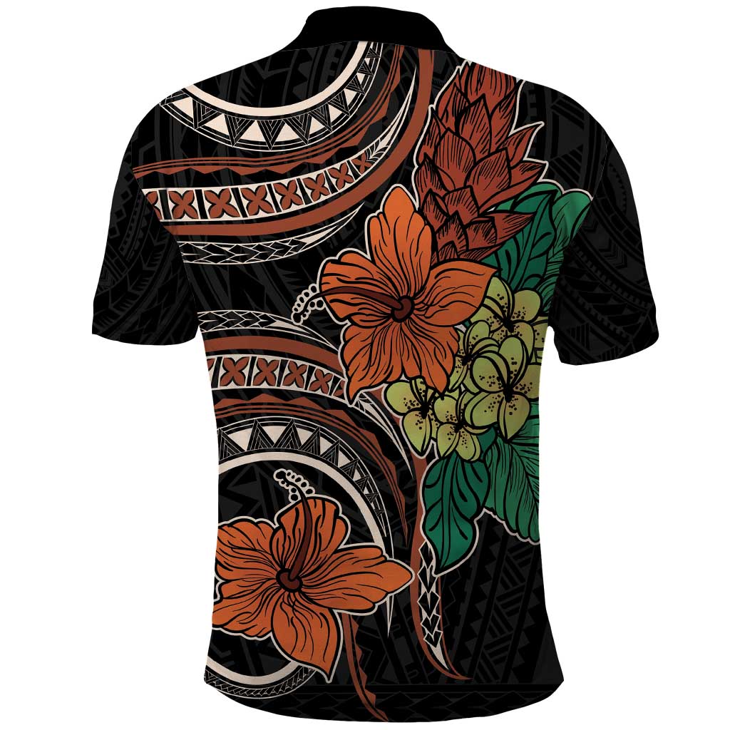 Vintage Hibiscus Pacific Floral Polo Shirt LT9 - Polynesian Pride