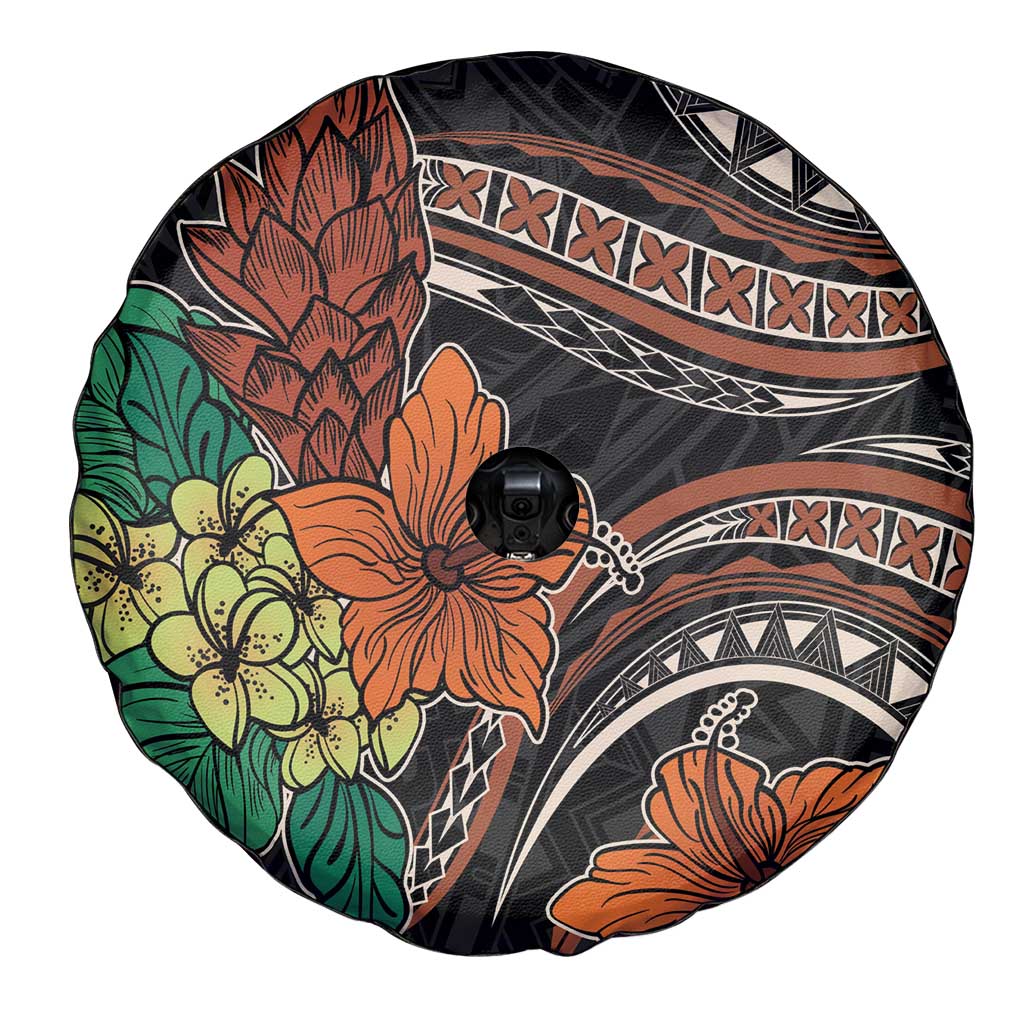 Vintage Hibiscus Pacific Floral Spare Tire Cover LT9 - Polynesian Pride