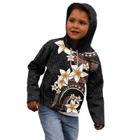 Vintage Plumeria Pacific Floral Kid Hoodie LT9 - Polynesian Pride