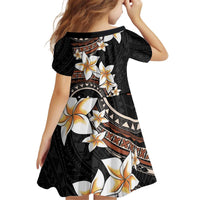 Vintage Plumeria Pacific Floral Kid Short Sleeve Dress LT9 - Polynesian Pride