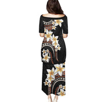 Vintage Plumeria Pacific Floral Puletasi