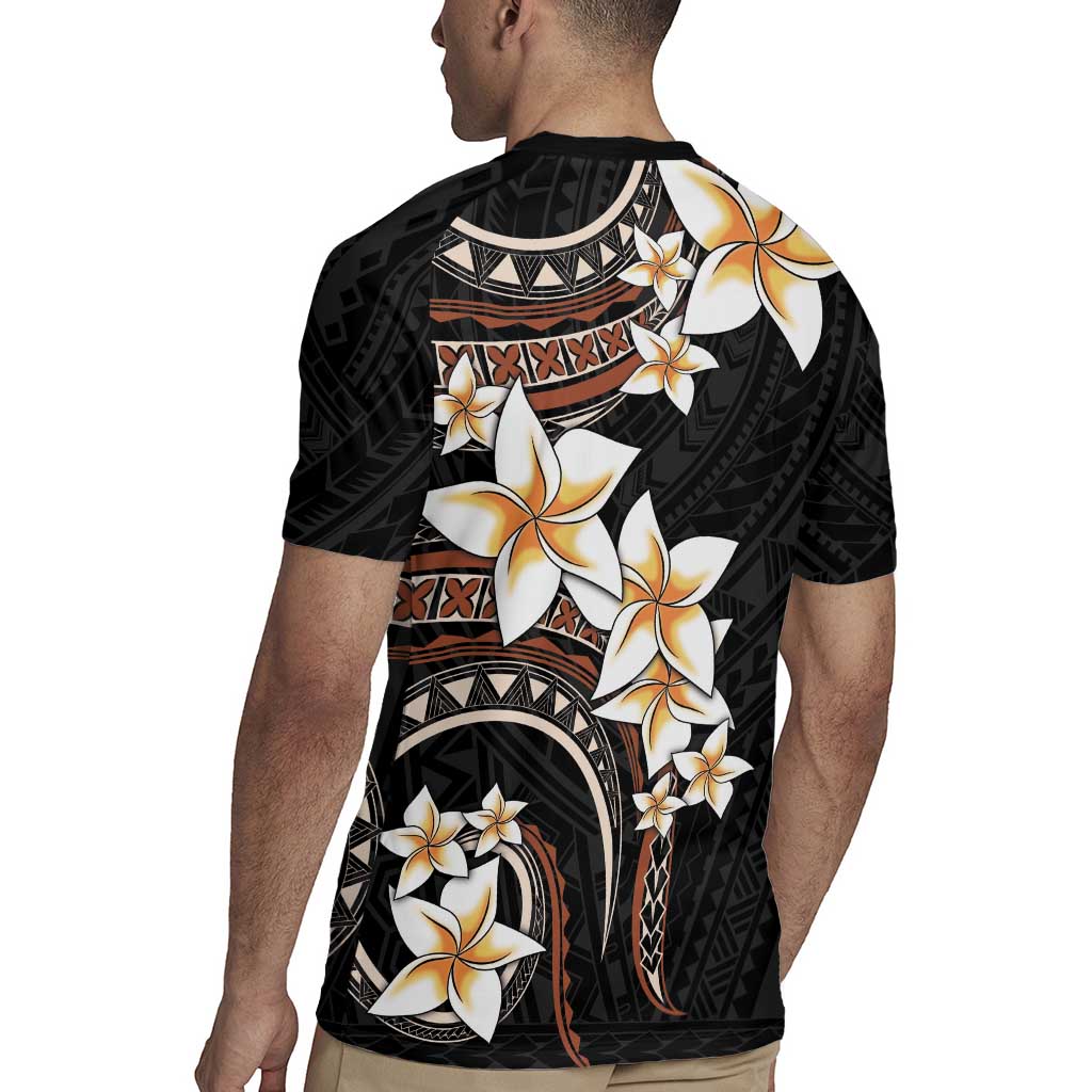 Vintage Plumeria Pacific Floral Rugby Jersey
