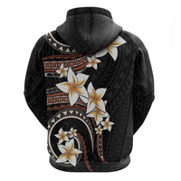 Vintage Plumeria Pacific Floral Zip Hoodie