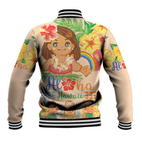 Kawaii Hula Girls Baseball Jacket Aloha Hibiscus Flowers LT9 - Polynesian Pride