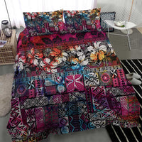 Pacific Hibiscus Tapa Tribal Vintage Bedding Set Pink Motif LT9 - Polynesian Pride