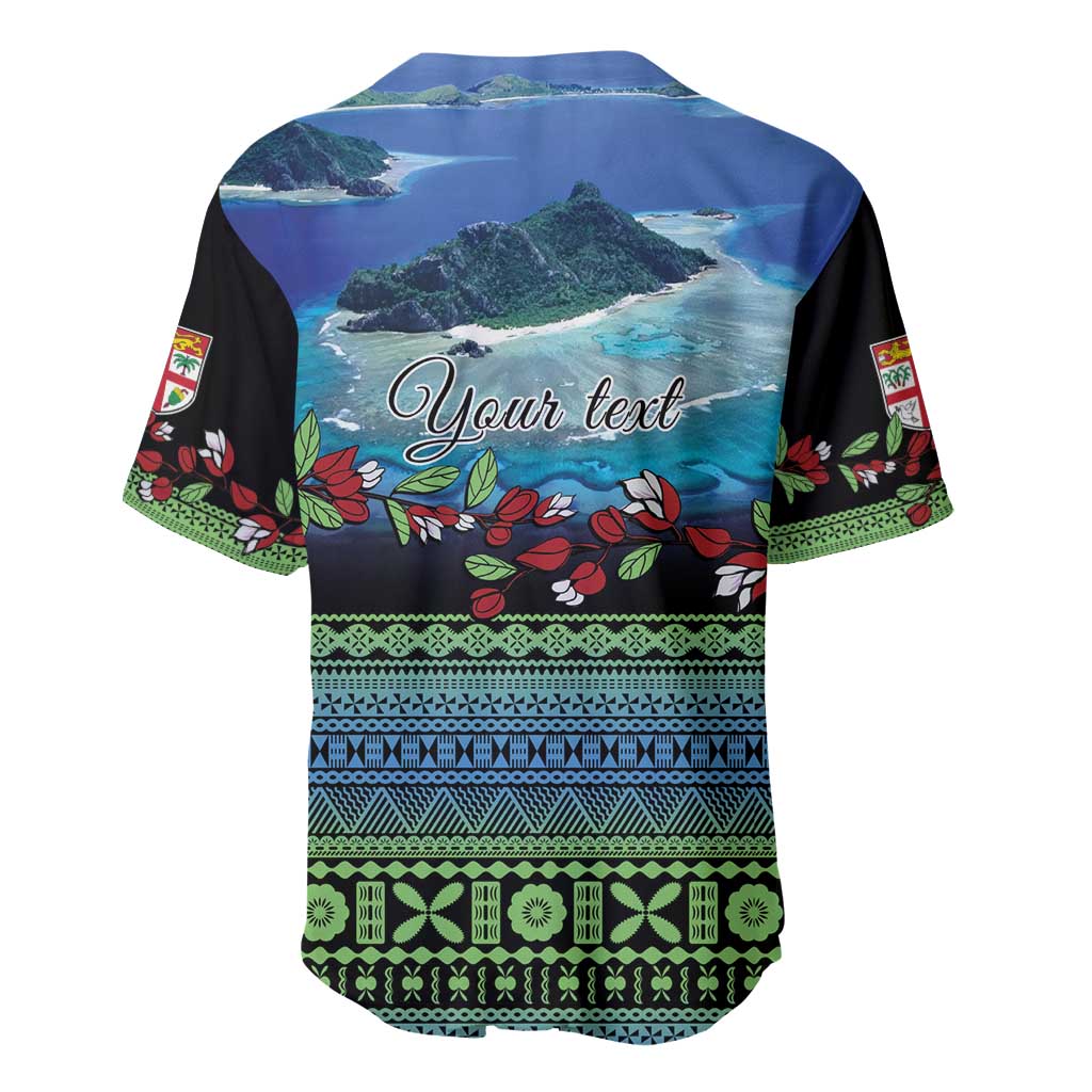 Personalised Fiji Viti Levu Baseball Jersey Tagimoucia and Tapa Tribal Pattern LT9 - Polynesian Pride