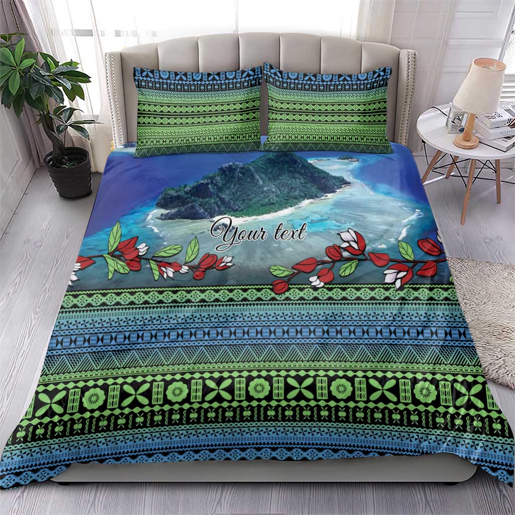 Personalised Fiji Viti Levu Bedding Set Tagimoucia and Tapa Tribal Pattern LT9 - Polynesian Pride