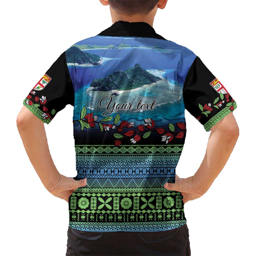 Personalised Fiji Viti Levu Kid Hawaiian Shirt Tagimoucia and Tapa Tribal Pattern LT9 - Polynesian Pride