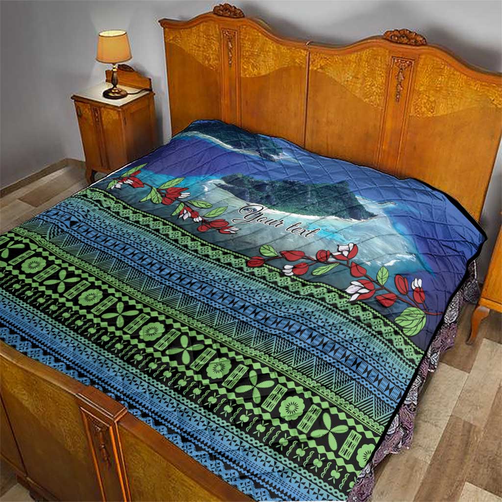 Personalised Fiji Viti Levu Quilt Tagimoucia and Tapa Tribal Pattern LT9 - Polynesian Pride