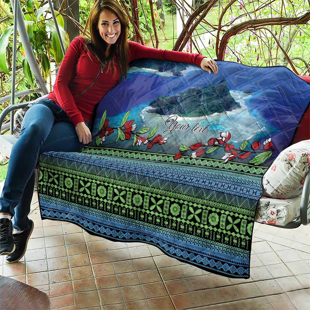 Personalised Fiji Viti Levu Quilt Tagimoucia and Tapa Tribal Pattern LT9 - Polynesian Pride