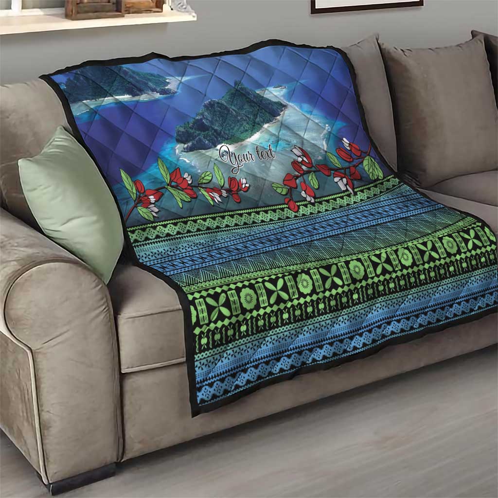Personalised Fiji Viti Levu Quilt Tagimoucia and Tapa Tribal Pattern LT9 - Polynesian Pride