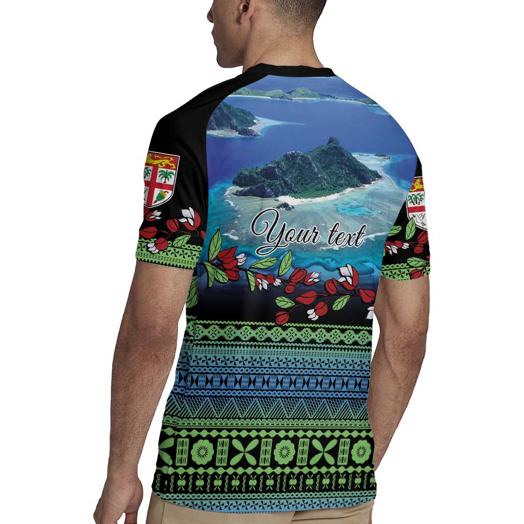 Personalised Fiji Viti Levu Rugby Jersey Tagimoucia and Tapa Tribal Pattern LT9 - Polynesian Pride