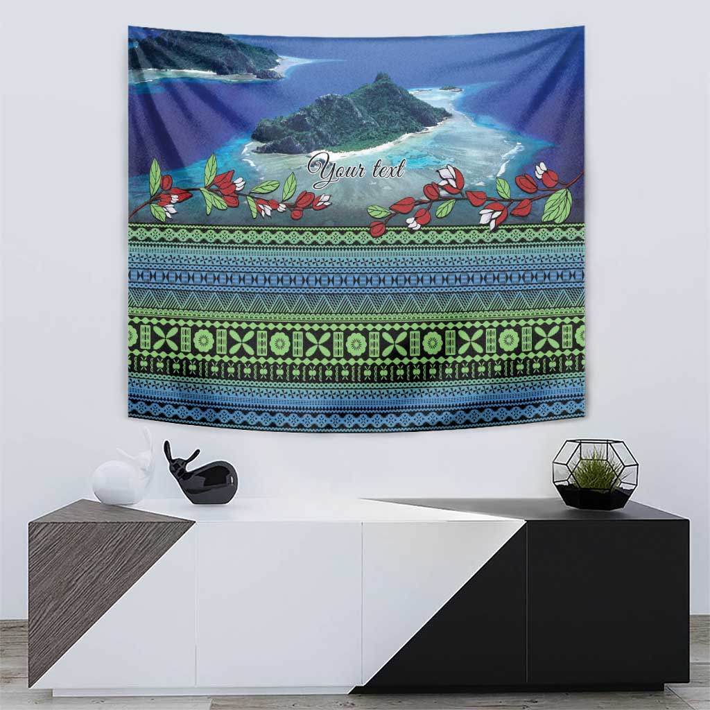 Personalised Fiji Viti Levu Tapestry Tagimoucia and Tapa Tribal Pattern LT9 - Polynesian Pride