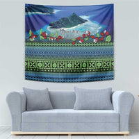Personalised Fiji Viti Levu Tapestry Tagimoucia and Tapa Tribal Pattern LT9 - Polynesian Pride