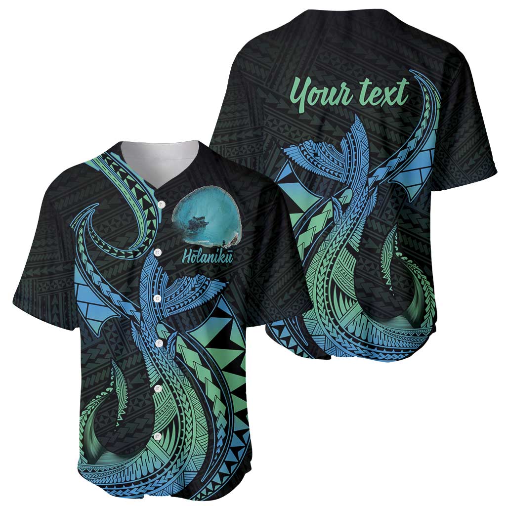 Personalised Hawaii Kure Atoll Baseball Jersey Holaniku Coral Reef with Polynesian Tribal LT9 - Polynesian Pride