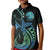 Personalised Hawaii Kure Atoll Kid Polo Shirt Holaniku Coral Reef with Polynesian Tribal