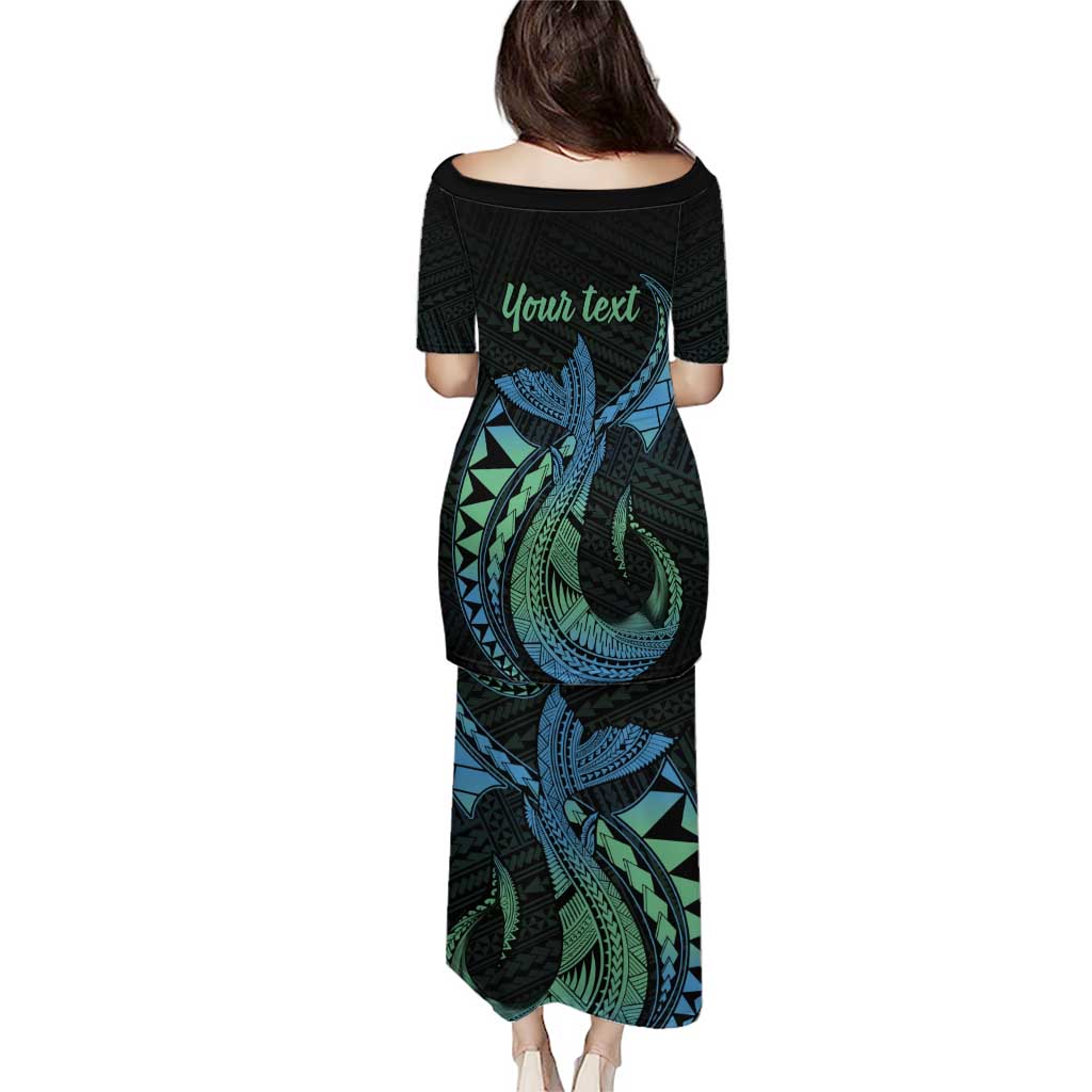 Personalised Hawaii Kure Atoll Puletasi Holaniku Coral Reef with Polynesian Tribal