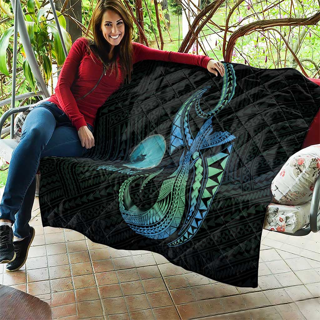 Personalised Hawaii Kure Atoll Quilt Holaniku Coral Reef with Polynesian Tribal