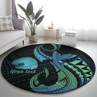 Personalised Hawaii Kure Atoll Round Carpet Holaniku Coral Reef with Polynesian Tribal LT9 - Polynesian Pride