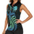 Personalised Hawaii Kure Atoll Women Sleeveless Polo Shirt Holaniku Coral Reef with Polynesian Tribal