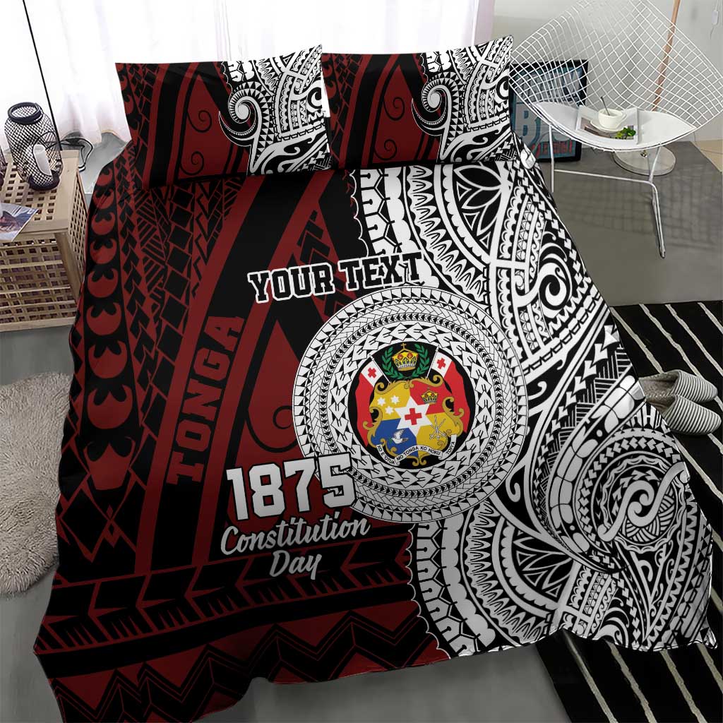 Personalised Tonga Constitution Day 1875 Bedding Set Polynesian Tribal Tattoo LT9 - Polynesian Pride