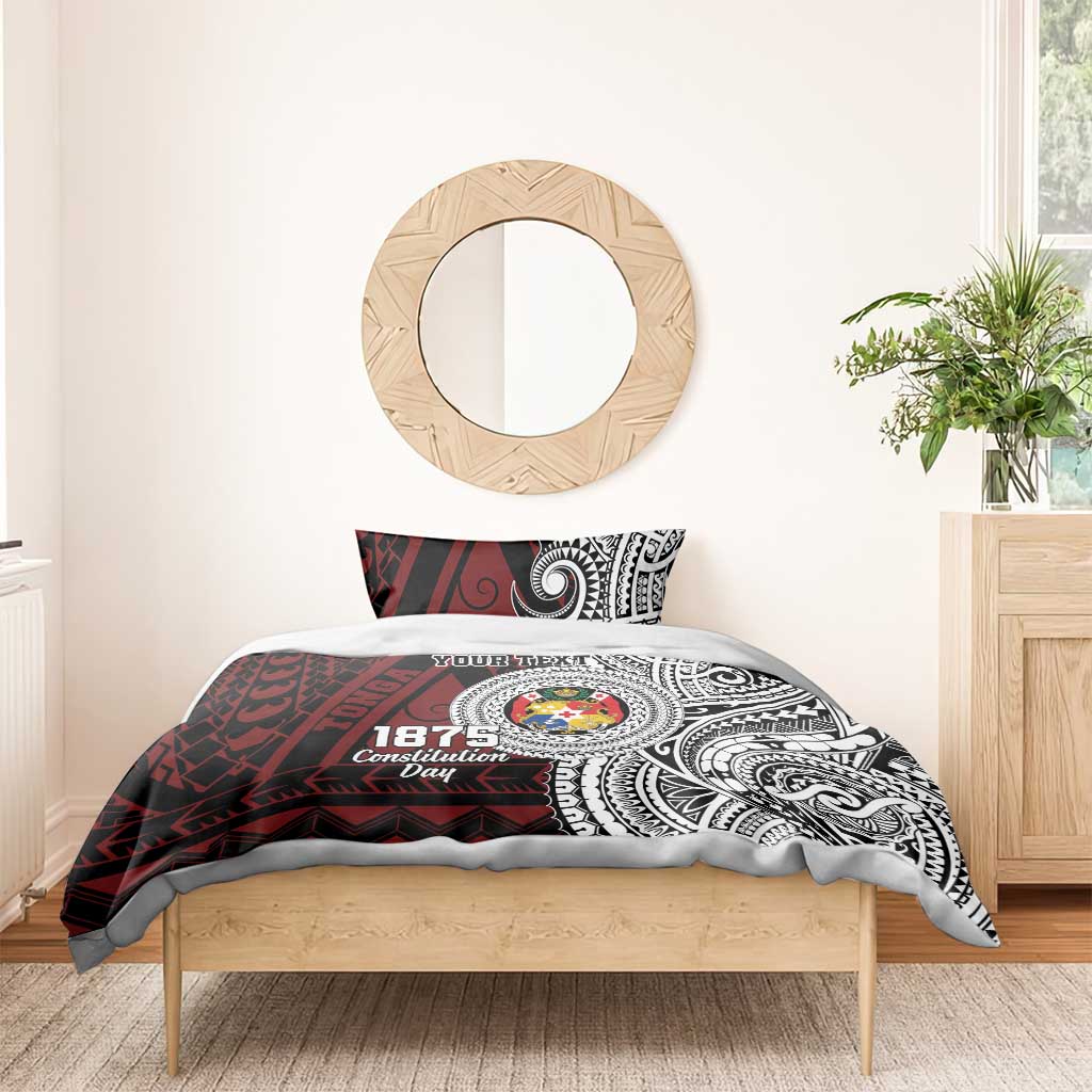 Personalised Tonga Constitution Day 1875 Bedding Set Polynesian Tribal Tattoo LT9 - Polynesian Pride