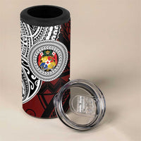 Personalised Tonga Constitution Day 1875 4 in 1 Can Cooler Tumbler Polynesian Tribal Tattoo