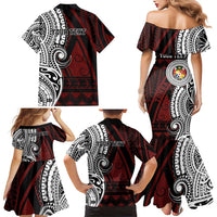 Personalised Tonga Constitution Day 1875 Family Matching Mermaid Dress and Hawaiian Shirt Polynesian Tribal Tattoo