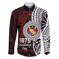 Personalised Tonga Constitution Day 1875 Family Matching Tank Maxi Dress and Hawaiian Shirt Polynesian Tribal Tattoo