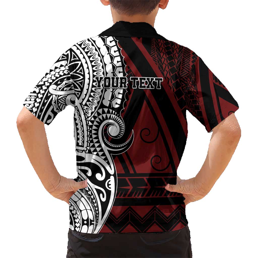 Personalised Tonga Constitution Day 1875 Kid Hawaiian Shirt Polynesian Tribal Tattoo LT9 - Polynesian Pride