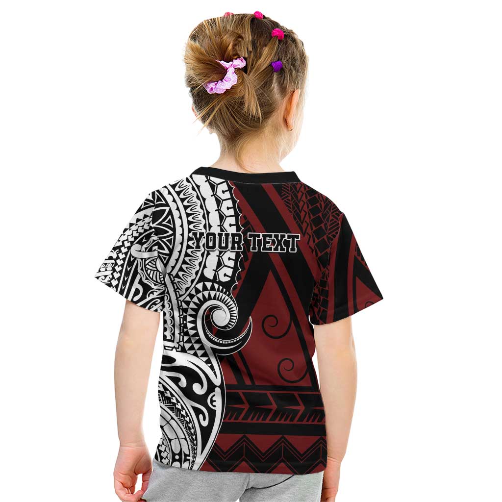 Personalised Tonga Constitution Day 1875 Kid T Shirt Polynesian Tribal Tattoo LT9 - Polynesian Pride