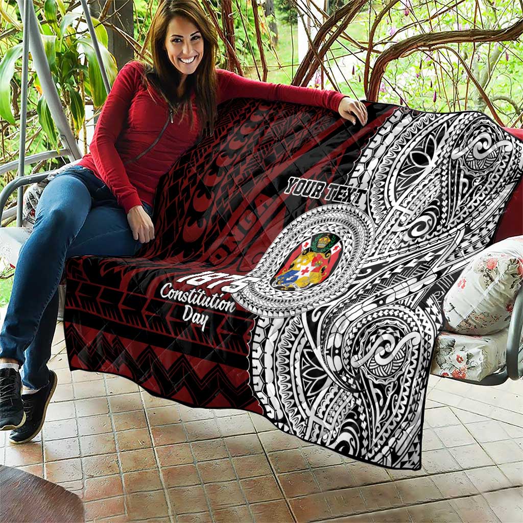Personalised Tonga Constitution Day 1875 Quilt Polynesian Tribal Tattoo LT9 - Polynesian Pride