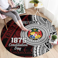Personalised Tonga Constitution Day 1875 Round Carpet Polynesian Tribal Tattoo LT9 - Polynesian Pride