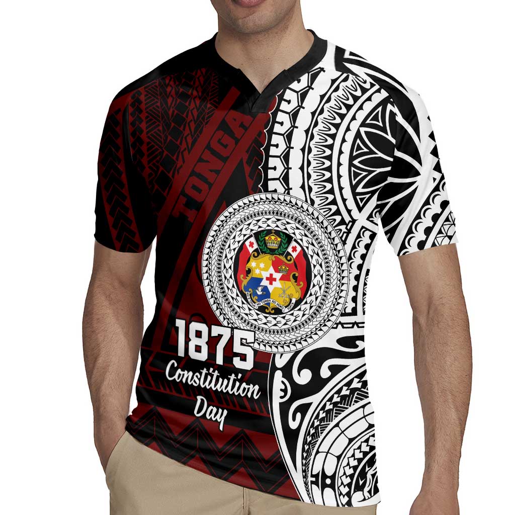 Personalised Tonga Constitution Day 1875 Rugby Jersey Polynesian Tribal Tattoo