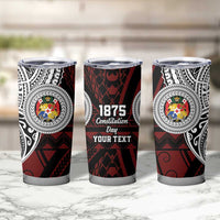 Personalised Tonga Constitution Day 1875 Tumbler Cup Polynesian Tribal Tattoo